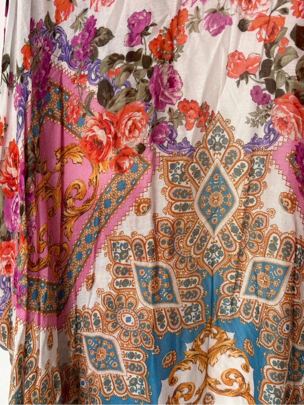 Floral Printed Lightweight Kimono Wrap or Suit Cover-up by Ruggine - Picture 3 of 6